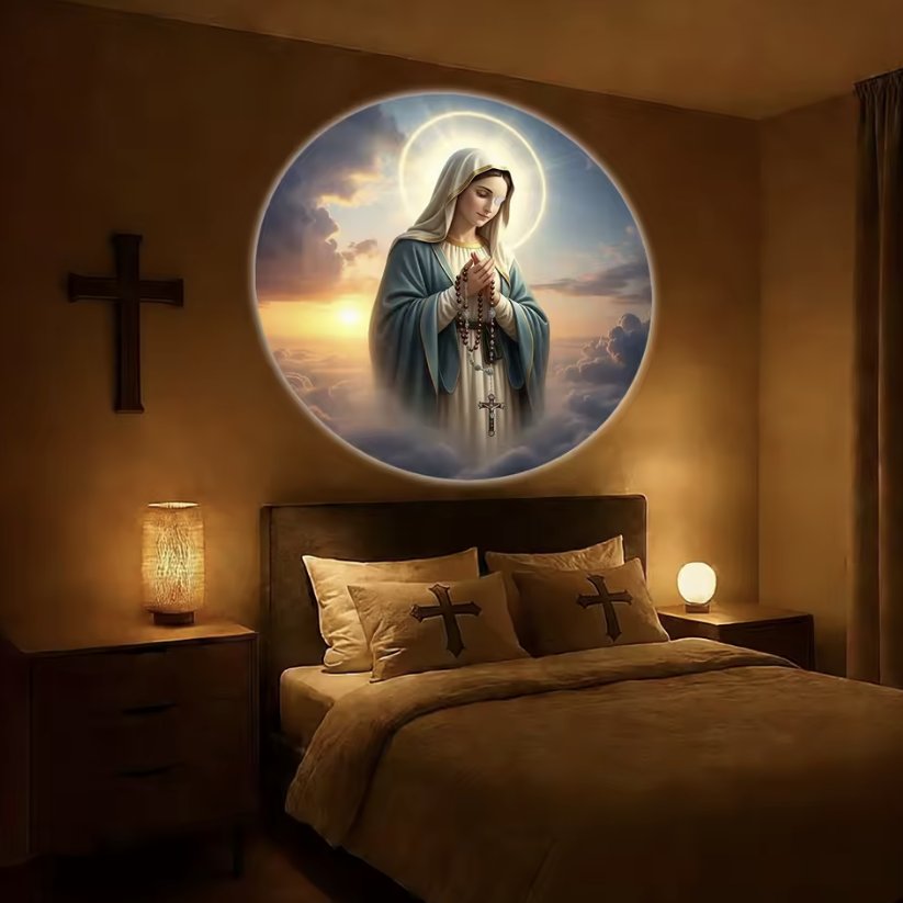 couleur Fecioara Maria — Proiector de Lumină Sfântă – Iisus sau Fecioara Maria, 6 Imagini Interschimbabile
