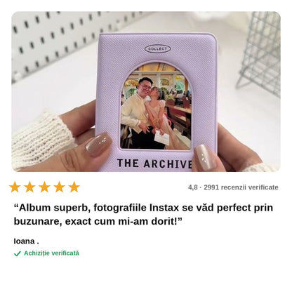 avis — Mini Album Foto Instax — 40 de Poze, cu Buzunare Transparente