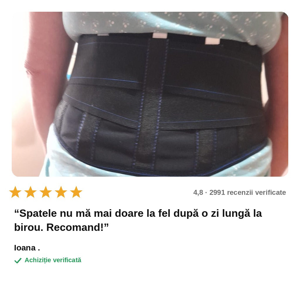 avis — Centură Magnetică de Susținere Lombară cu 24 Magneți