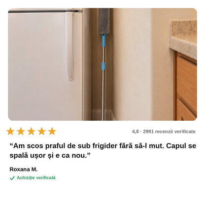 avis — Mop plat telescopic din microfibră – Set 2 bucăți