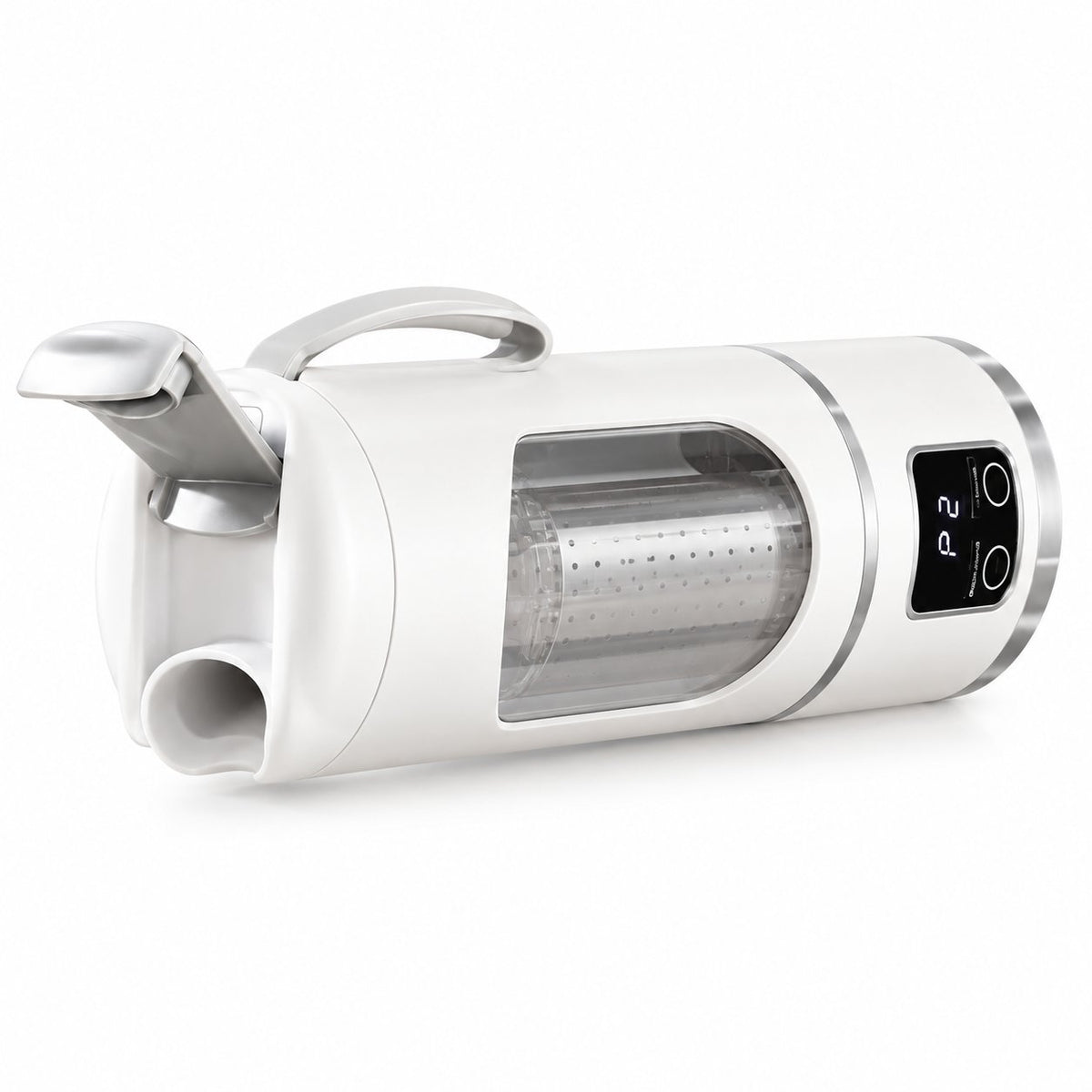 couleur Alb — Blender Portabil USB 450 ml – 12 Lame Inox, 3 Viteze, Afișaj Digital