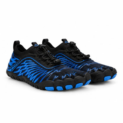 couleur Albastru — Pantofi barefoot antiderapanți — vârf lat, talpă subțire și flexibilă