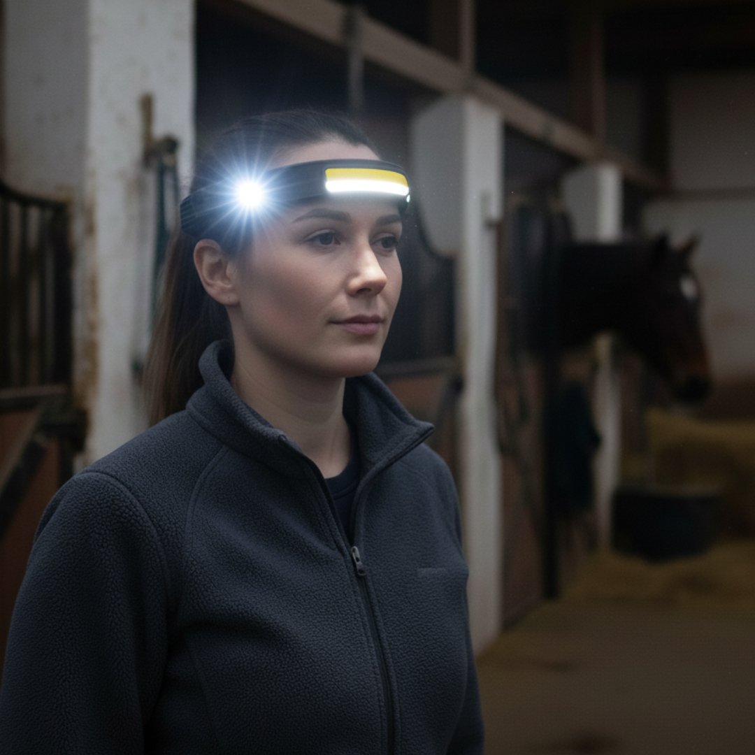 Lanternă frontală LED reîncărcabilă, fascicul 230°