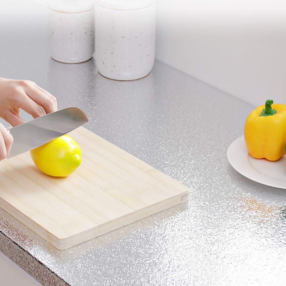 situation — Folie autoadezivă din aluminiu pentru bucătărie – 1+1 role 60 × 300 cm