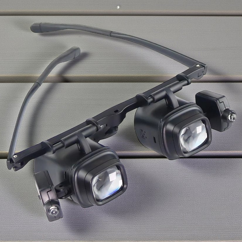 situation — Ochelari lupă cu LED – 8 lentile interschimbabile, ambele mâini libere