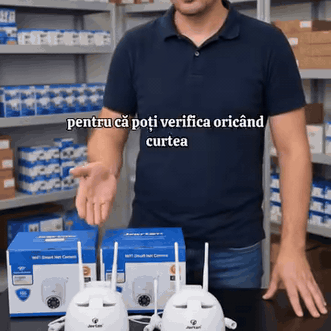 gif — Set 2 camere de supraveghere Wi-Fi exterior, rotative