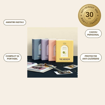 infographie — Mini Album Foto Instax — 40 de Poze, cu Buzunare Transparente