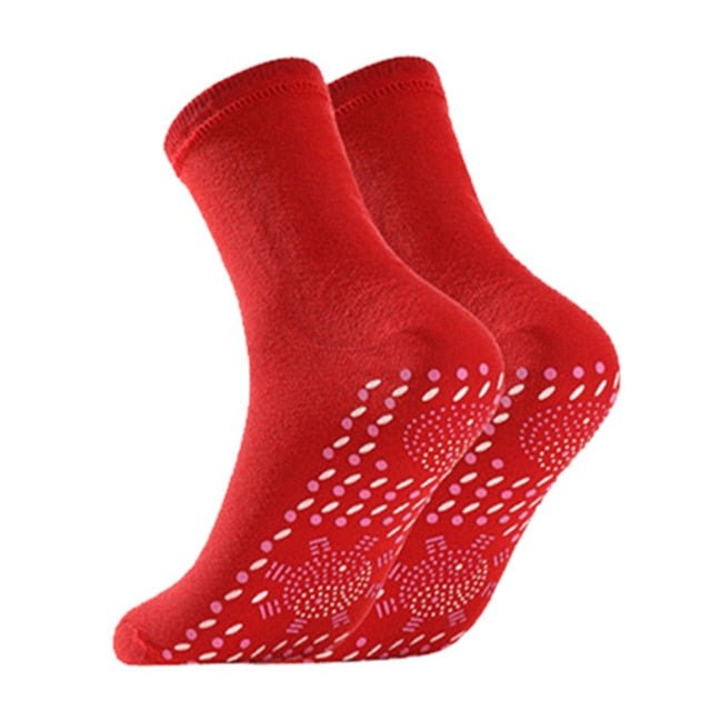 couleur Roșu — CaldPas™ – Set 3 perechi de șosete autoîncălzitoare cu turmalină