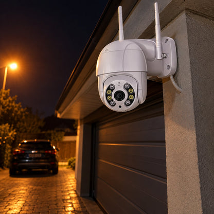 situation — Set 2 camere de supraveghere Wi-Fi exterior, rotative