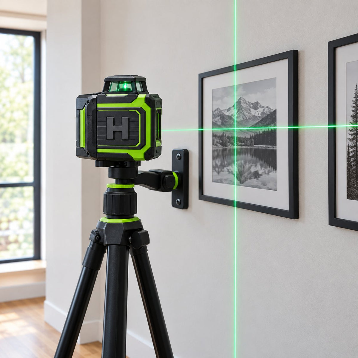 Nivelă laser 4D autonivelantă, 16 linii verzi
