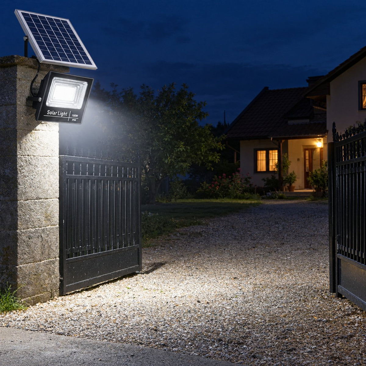 situation — Proiector Solar LED cu Panou Separat – Se Aprinde Singur la Căderea Serii