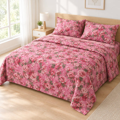 situation — Lenjerie de pat din finet, set 4 piese, cu cearșaf cu elastic 200x230 cm