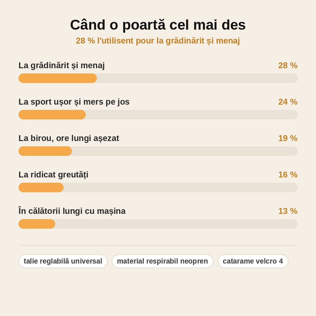 stats — Centură Elastică cu Compresie 3 în 1 pentru Șold și Zona Lombară